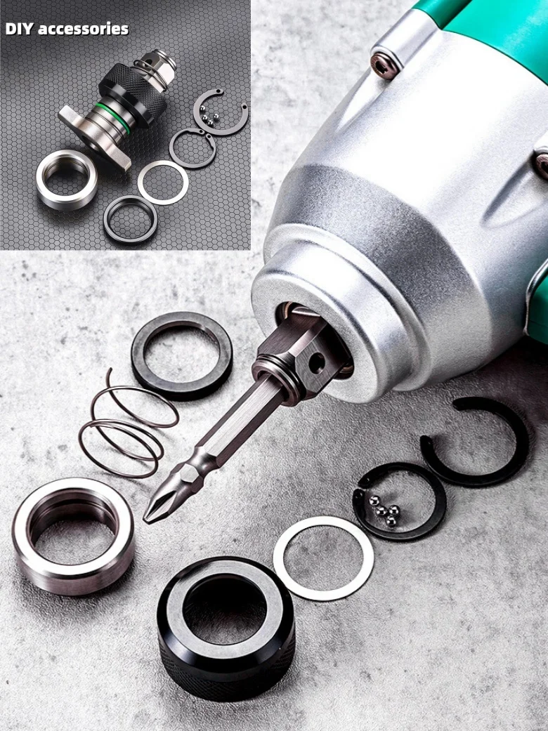 Multifunctional electric wrench screwdriver universal hexagon interface electric wrench screwdriver dual-purpose shaft