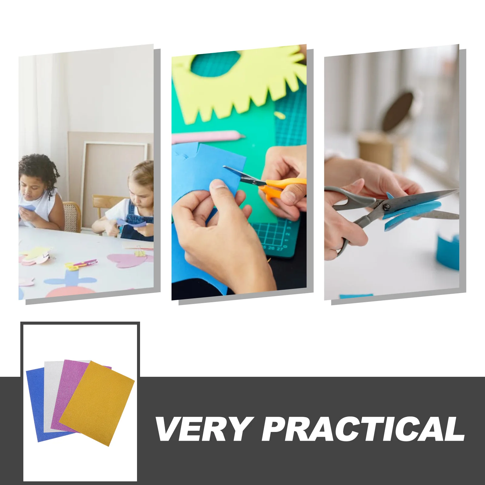 40pcs Glitter Cardstock Paper Sparkle Craft Paper For Diy Greeting Cards Scrapbook Thick Colored Craft Material Multi-Use Card