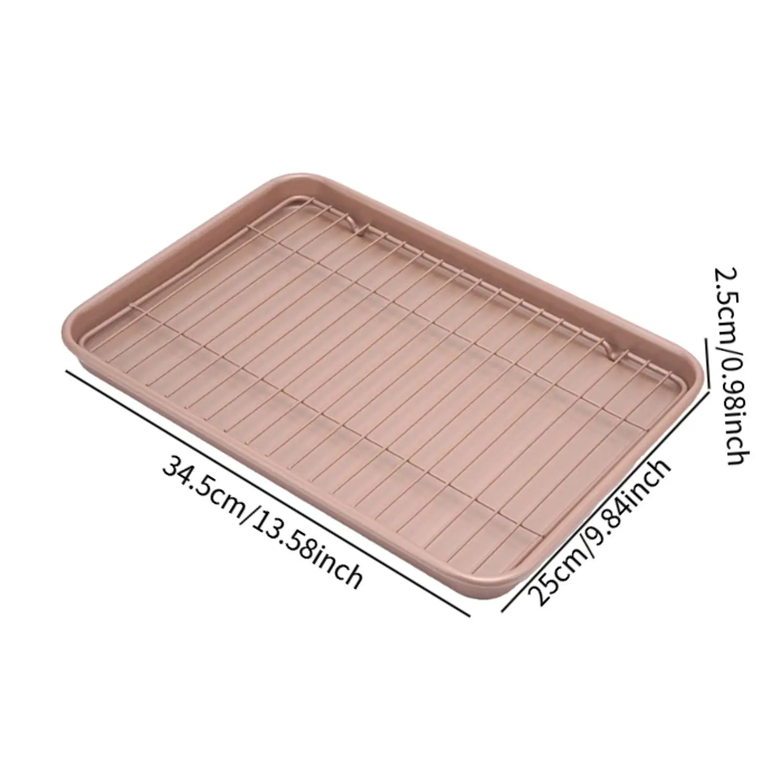 Baking Sheet with Rack Set Cookie Sheet with Cooling Rack Nonstick Baking Pan Heavy Duty Pizza Crisper Pan Easy Clean Bakeware