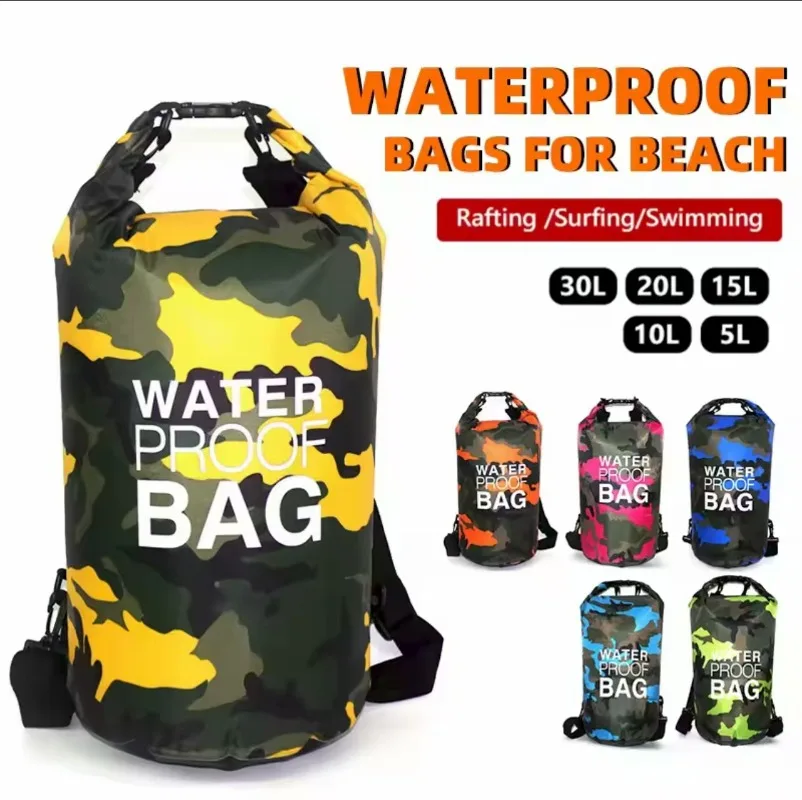 

Waterproof Dry Bag 5L,10L,15L,20L,30L Storage Pack Pouch for Swimming Trekking Rafting Boating Kayaking Rafting Drybags Backpack