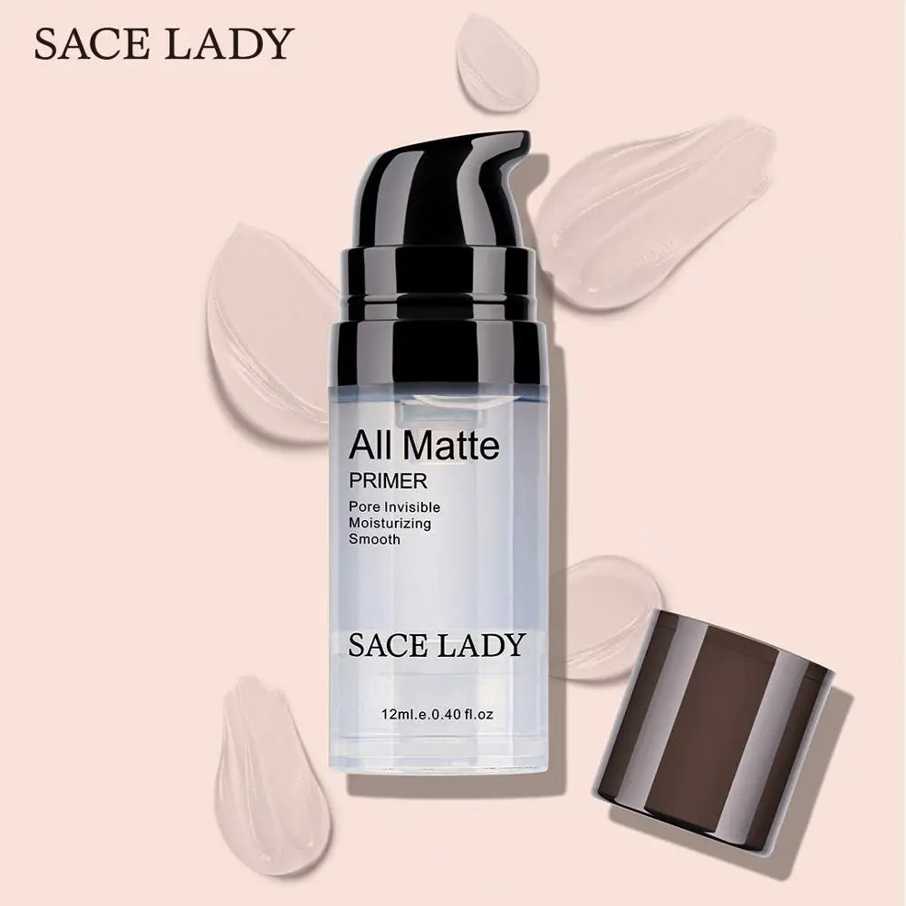 SACE LADY12mL الوجه التمهيدي قاعدة ماكياج الطبيعية ماتي ماكياج الأساس التمهيدي المسام غير مرئية إطالة زيت للوجه السيطرة على مستحضرات التجميل