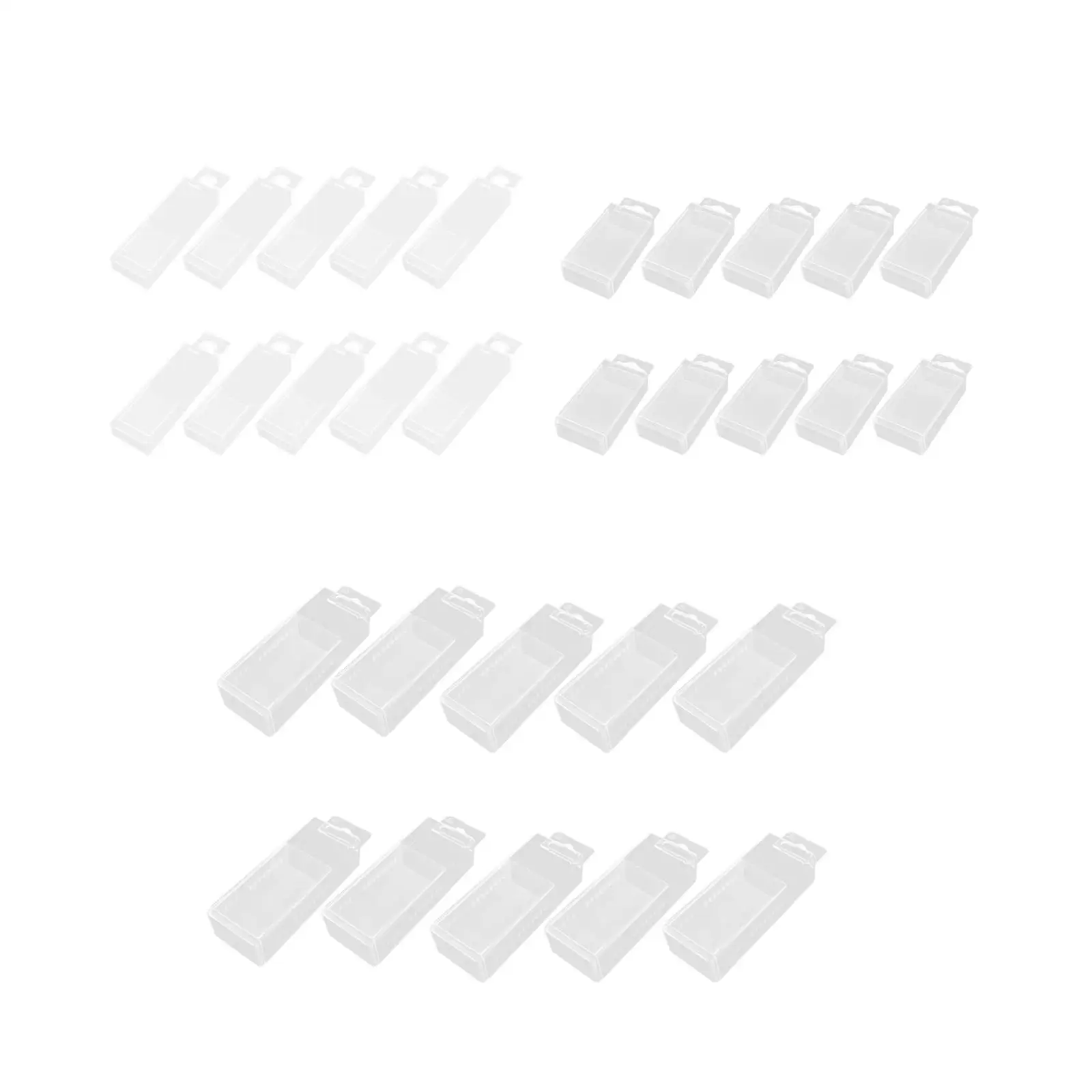 10Pcs Drill Bit Storage Box Tool Box Parts Twist Drill Box Drill Milling Cutter Box Countersink Drill Bit Storage Container
