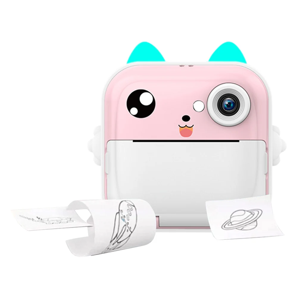Caméra vidéo Portable 4 en 1, 1200mAh, Mini caméra à impression instantanée, écran IPS 2.4 pouces, caméra à impression thermique, cadeaux de noël et d'anniversaire