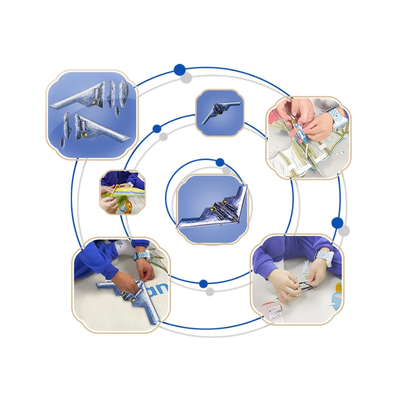 B2 fai da te RC aereo Mini aereo di carta ala fissa tavola magica Origami aeroplani di carta con 10 pezzi di aereo di carta giocattoli per bambini