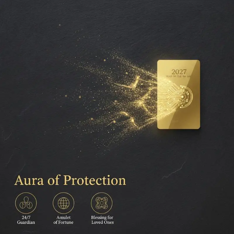 2027 Tai Sui Card Feng Shui Prayer Gold Card Exorcism Protection Gift Safe Bring In Wealth And Treasure Home Decoration
