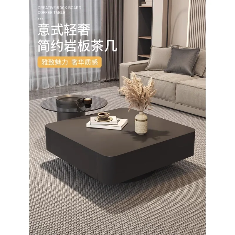 Enjoy life Furniture Minimalist modern design coffee table for living room quadrate black corner Service tables coffee mesas