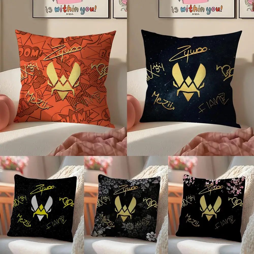 

Чехол для подушки Famous Team V-Vitality, мягкий плюшевый чехол для подушки, двусторонний с принтом, для дивана, летний декор для дома, подарок