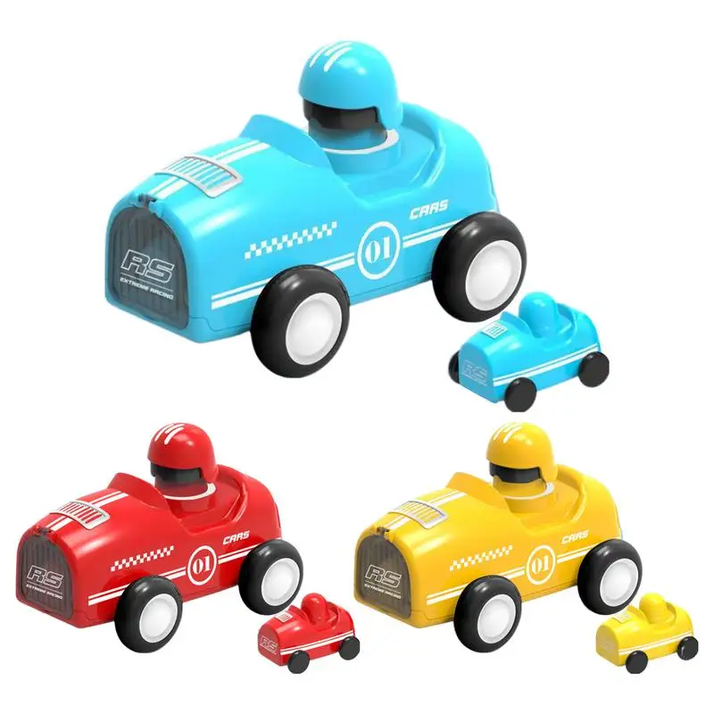 

Push And Go Cars 2PCS Interactive Toy Car Creative Pullback Cars Cute Educational Toy Cool Inertial Car Kids Vehicle Toys For