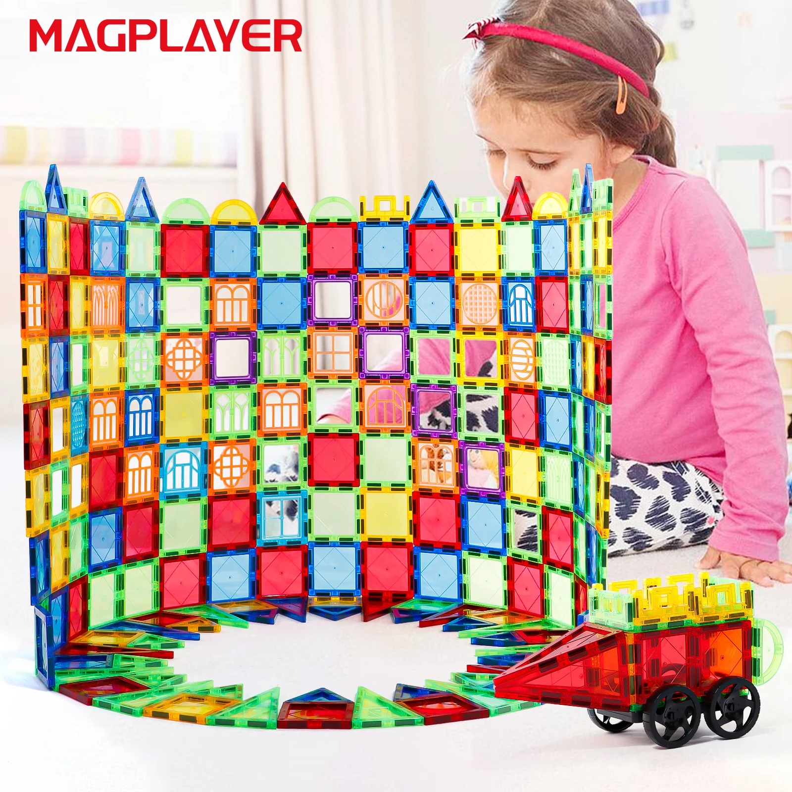 Magnetic Building Blocks for Children Magnetic Tiles Educational Toy for 3 4 5 6 7 8 Years Boys Girls Christmas Birthday Gifts