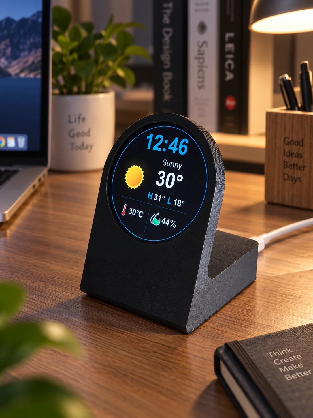 NEW Live ADS‑B Flight Tracker Gadget Sonar Grid Display and World Weather Clock Desk Decor Gift
