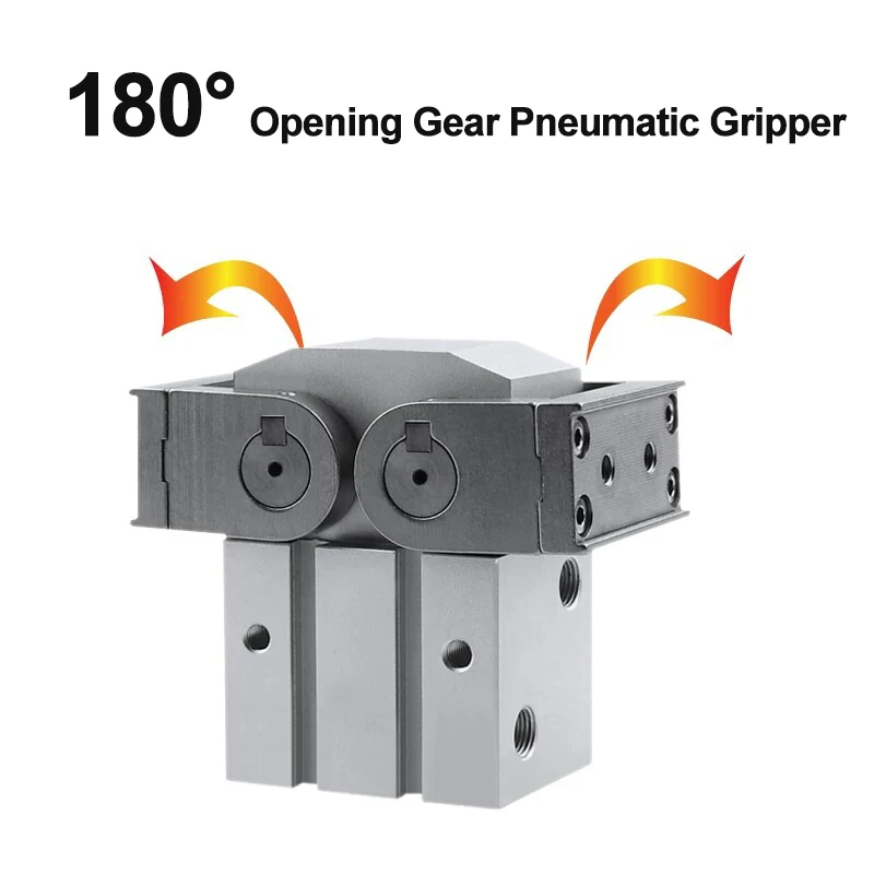 MHW2 Series180° Opening Gear Pneumatic Finger Cylinder MHW2-20D 25D 32D 40D 50D Swing Air Claw for Automation Equipment