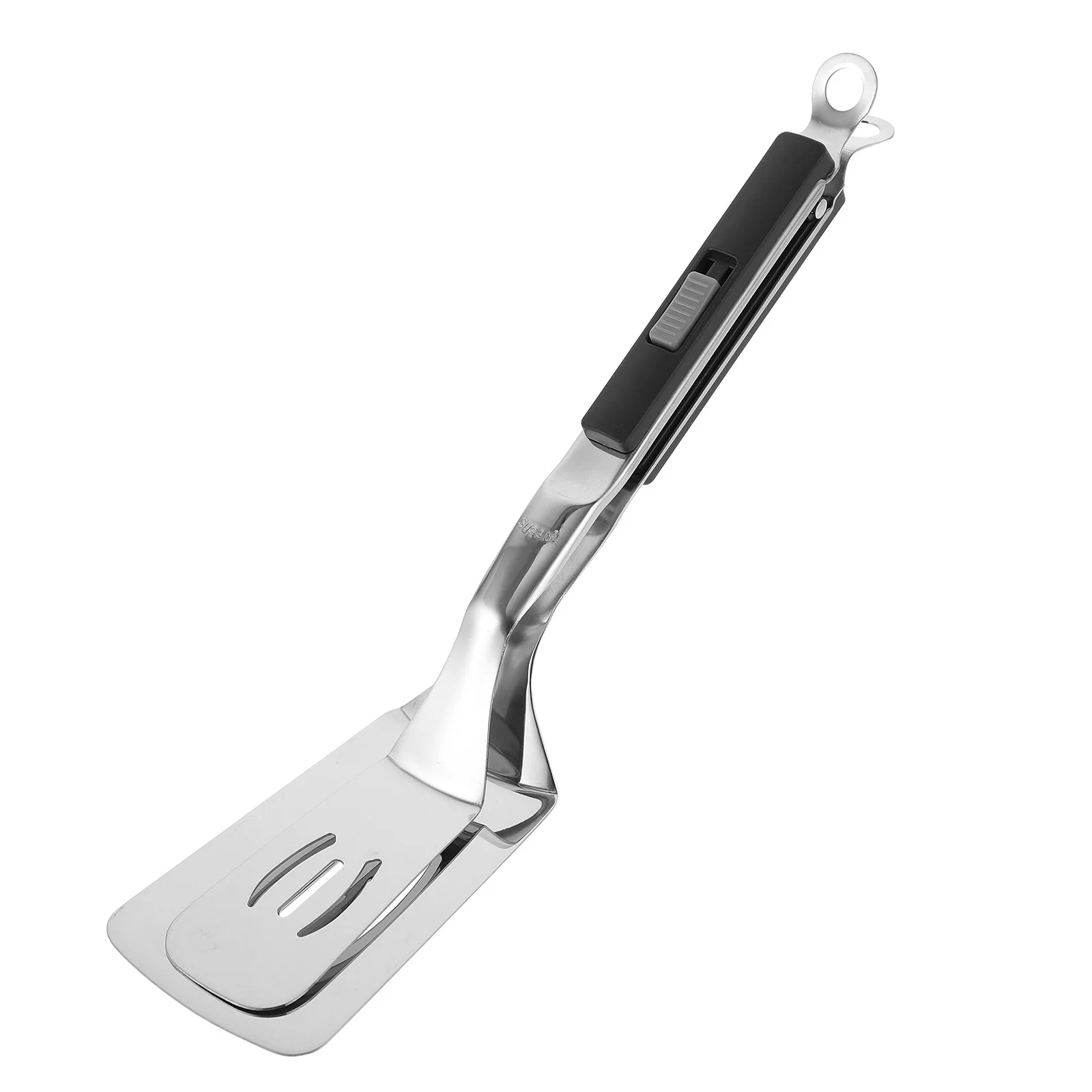 Espátula para pescado, pinza de acero inoxidable, pala de cocina multifuncional para voltear panqueques, filete, freír, accesorio de herramienta de cocina, 1 ud.
