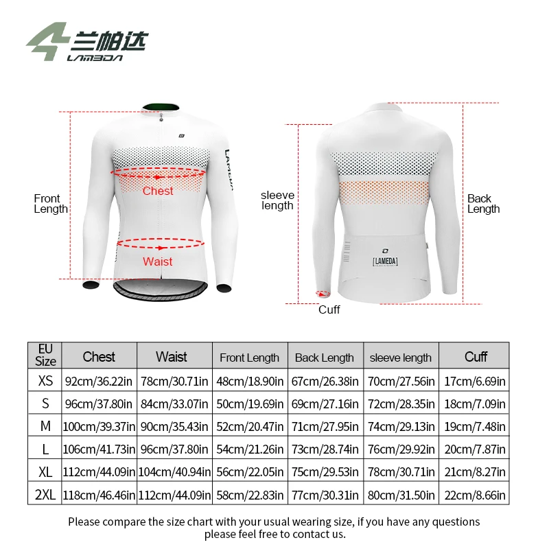 Lameda Pro Bicycle Cycling Jersey Mountain Bike Jersey Breathable Long Sleeve Bicycle Cycling Jersey Men\'s Sportswear Women