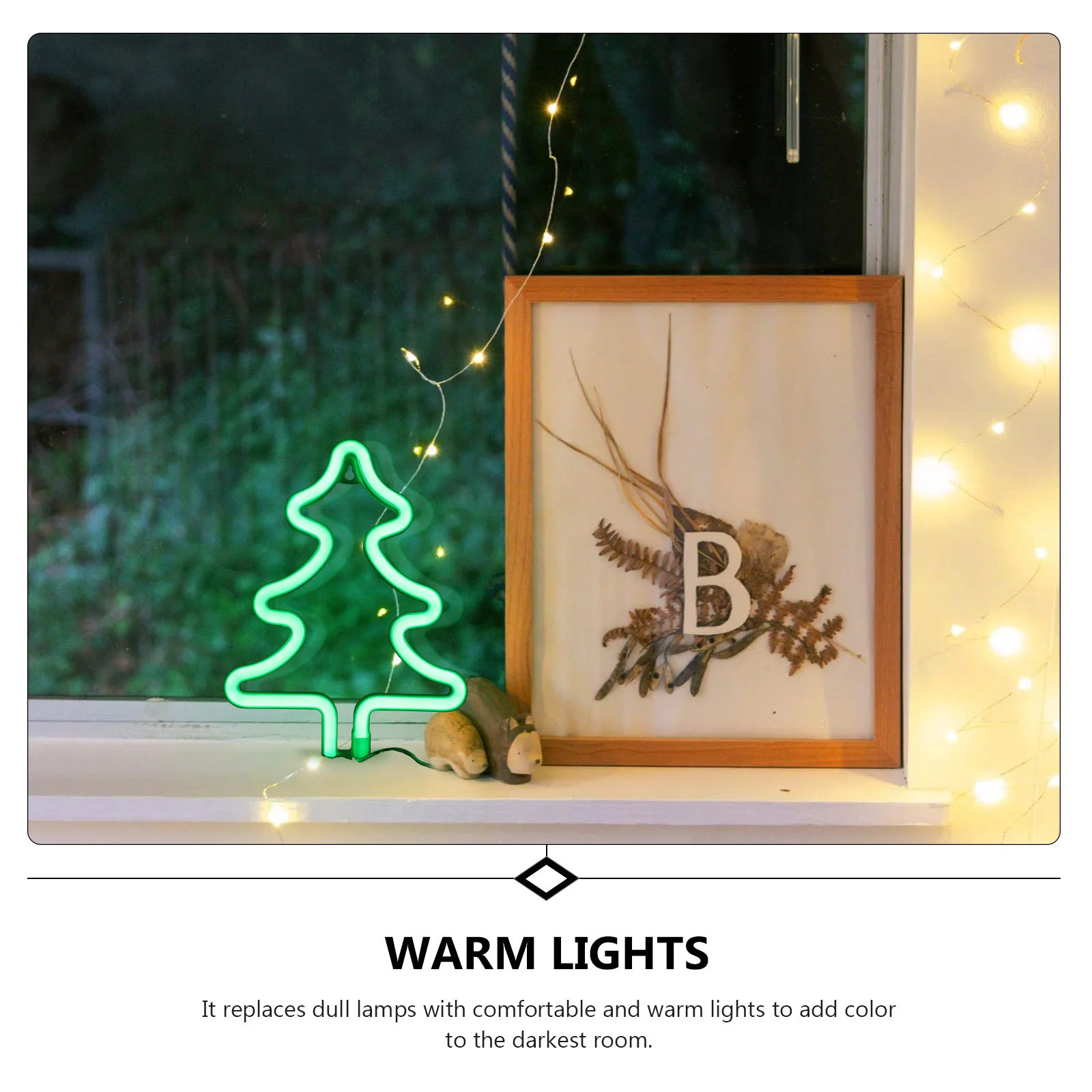 

1Pcs Neon Christmas Light Ornament USB Powered Safe Lighting for Kids Room Bedroom Study Xmas Tree Decor Festive Glow