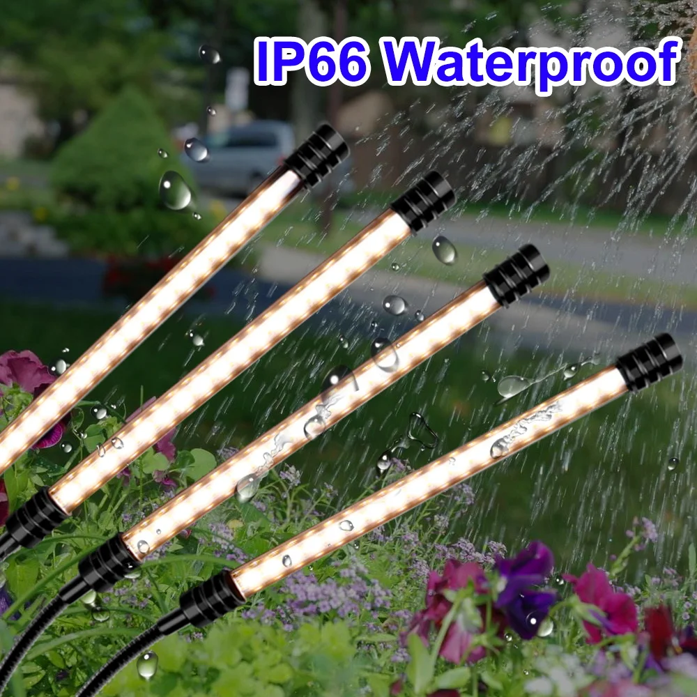 

2PCS LED Plant Lamp Full Spectrum Grow Light Clip On Desk USB Timing Auto On/Off Dimmable For Potted Succulent Flower Growth Box
