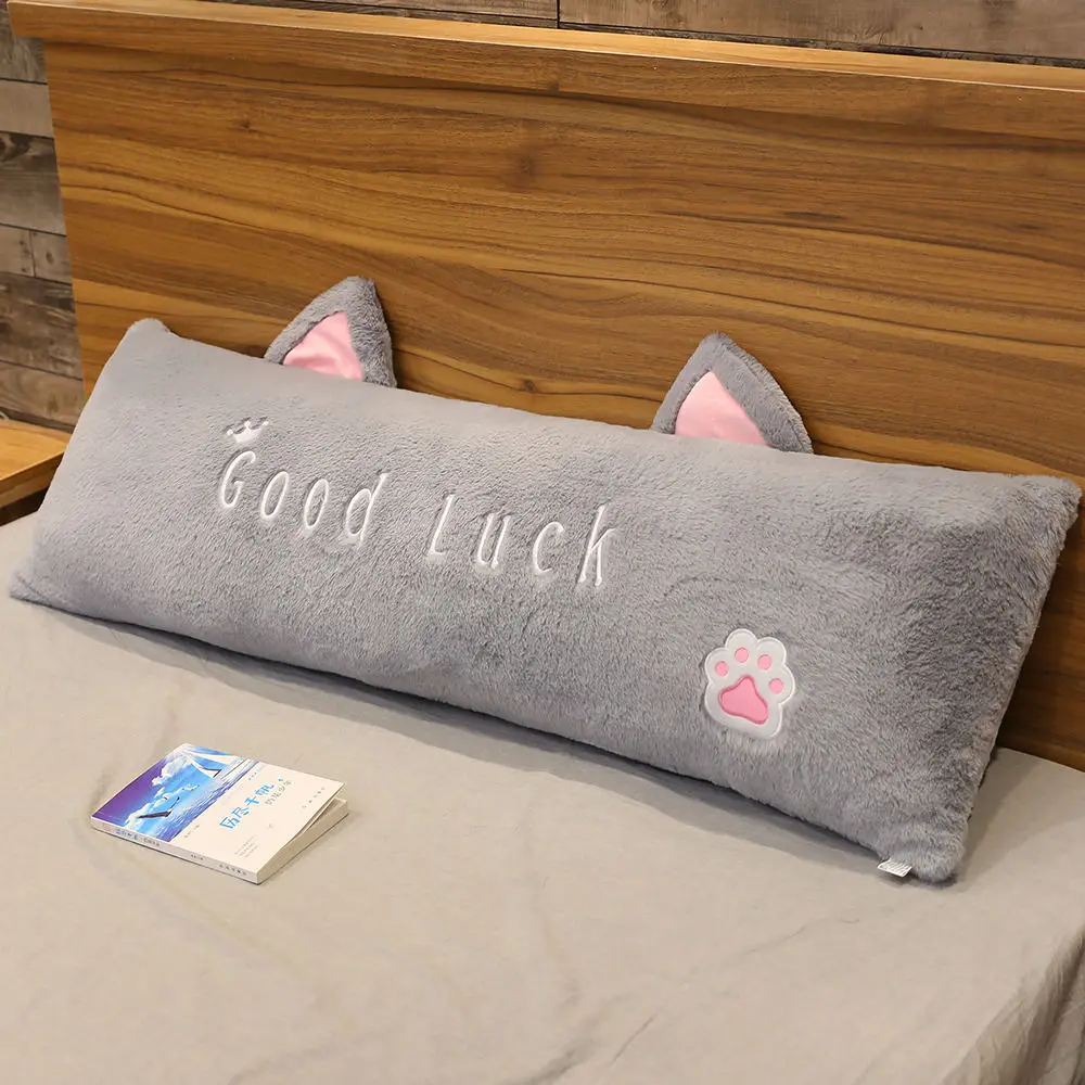 

Cute Bedside Pillow Long Strip Pillow Rectangular Backrest Cushion Sleeping Leg Clamp Pad Decoration Bed Sofa Throw Pillows