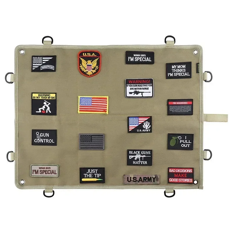 Patch Storage Display Board Holder Tactics Army Panel Honor Medal Emblem Oxford Collection Wall Hang Sticker