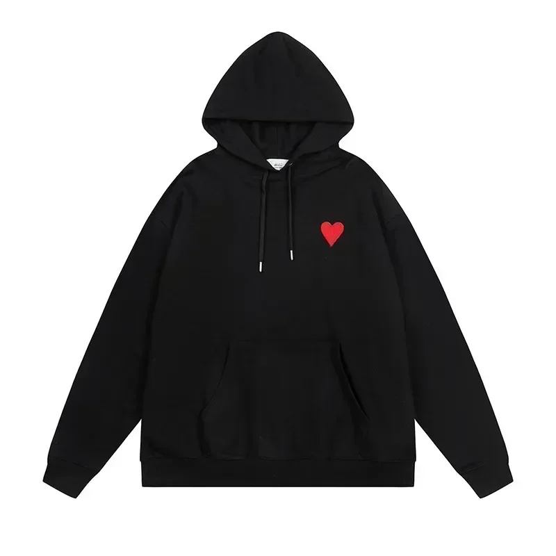 Autumn 2024 Fashion Men's Hoodie A Letter Heart Embroidered Sweatshirt Casual Oversized Sweatshirt Men's And Women's Hoodies