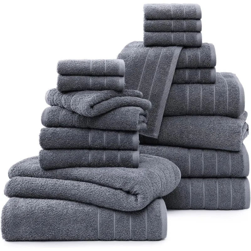 Bath Towels 18 Piece Towel Set Includes 6 Large Bath Towels(30