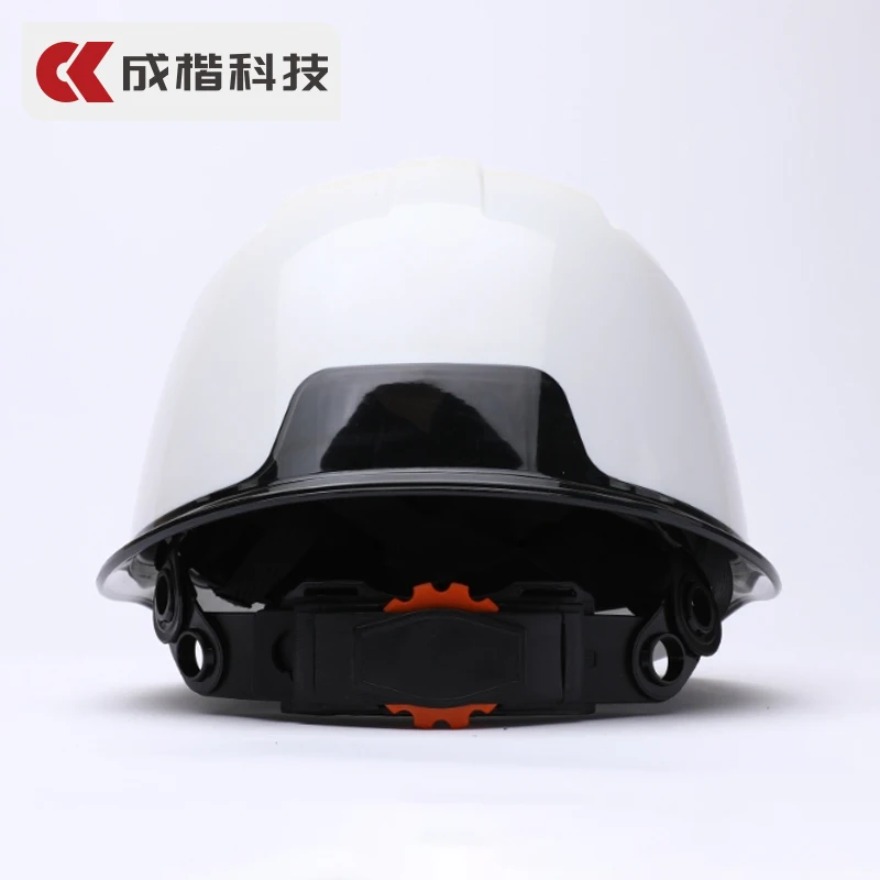 ABS Breathable Helmet Leader Construction Site Protective Helmet Supervisor Electric Power National Standard White Male Seal