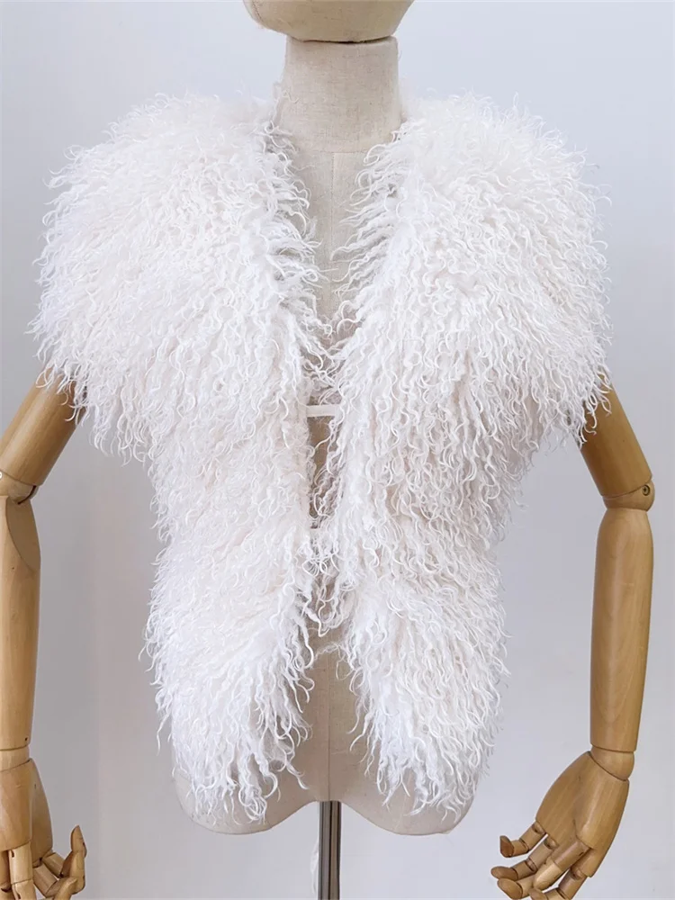 Camiseta sin mangas peluda Sexy de gato extraño para mujer, cuello Halter con cordones y espalda descubierta, estilo Hipster, chaleco elegante de lujo salvaje Hottie Street Clubwear