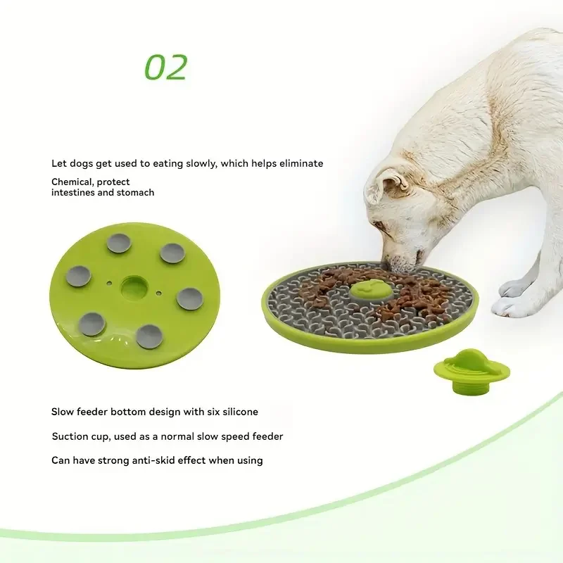 Interactive Dog Lick Mat - Slow Feeder & Anti-Choking PetPlacemat For Healthy Eating, Durable Pp/Silicone Material