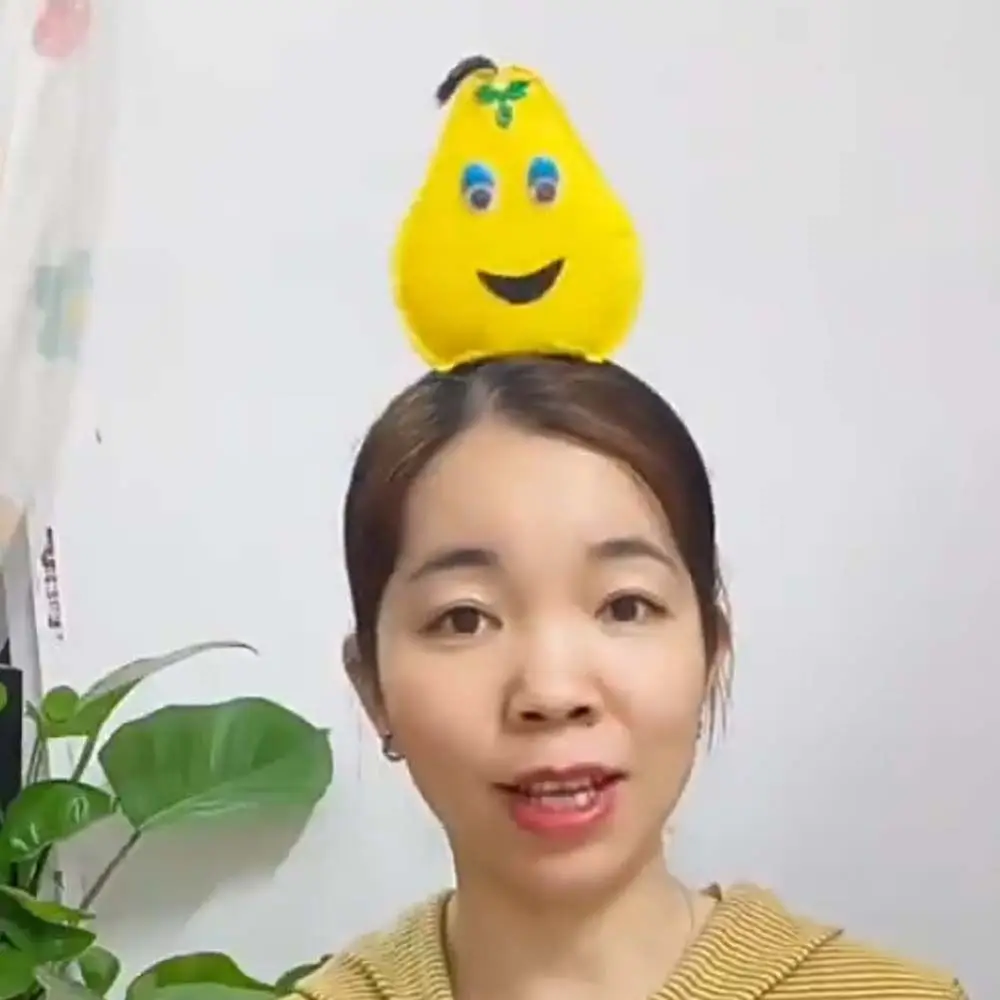 شهر التغذية الكرتون الفاكهة الشعر هوب مضحك عباد الشمس الإبداعية عقال لمهرجان الحصاد غطاء الرأس شخصية