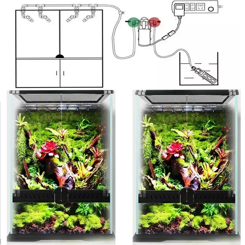 MIUS C Series Reptile Mister Fogger Terrariums Humidifier Rainforest High Pressure Silent Pump Fog Machine Sprayer System