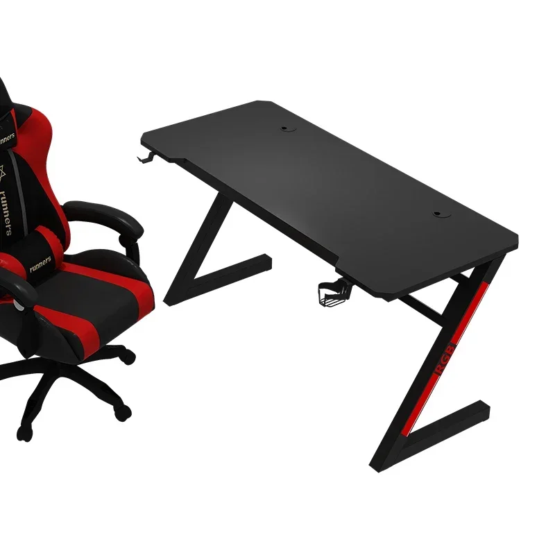 A Factory Wholesale Cheap Price gaming table With Cup Holder Large Desktop pc computer desk black big computer table for gaming