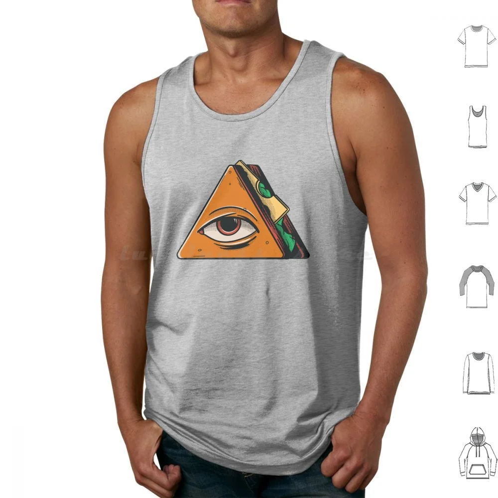 Illuminati All-Seeing Sandwich Tank Tops Vest Sleeveless Capitalism Clever Eye Free Good Government President Politics