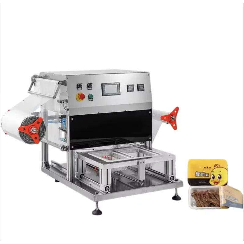 2026 Latest Automatic Tray Sealer For Ice Drinks Coffee Food Seafood Plastic Boxes Case Packaging Convenient Seal Cups Machine