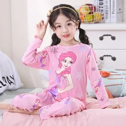 New Spring Autumn Children's Clothing Sets Elsa Boy Sleepwear Long sleeved pants Clothes Kids Pajamas Set Baby Girls Pyjamas