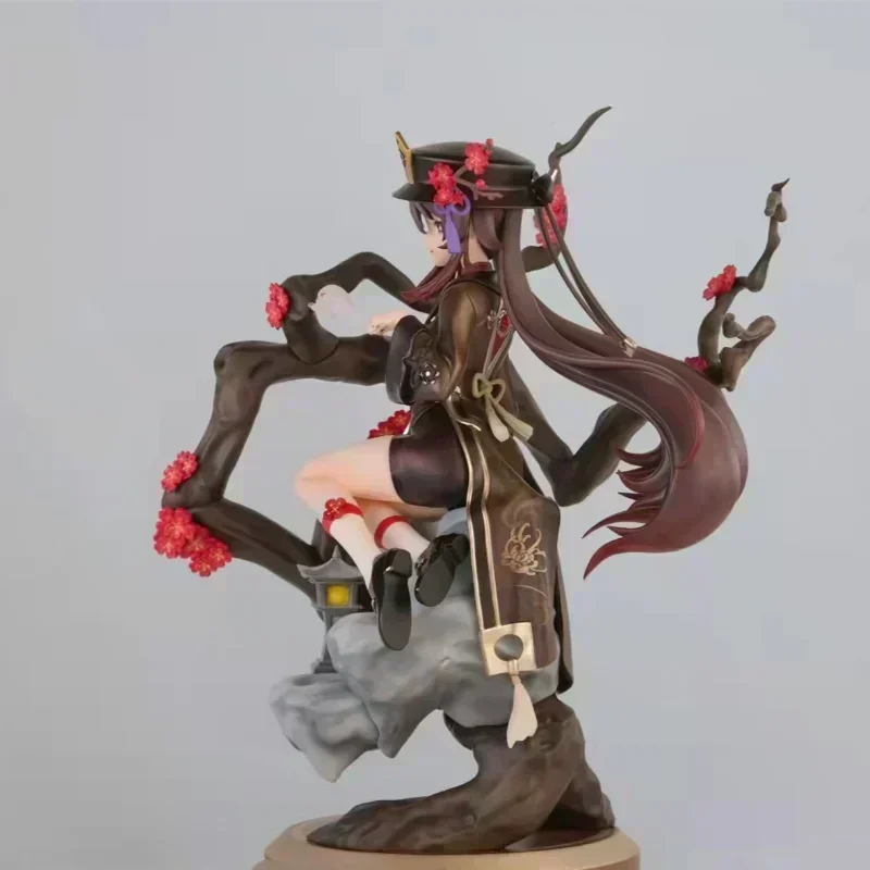 23cm Genshin Impact Anime Figure Hu Tao Collection Action Display PVC Model Figure Desktop Ornament Decoration Birthday Gift Toy