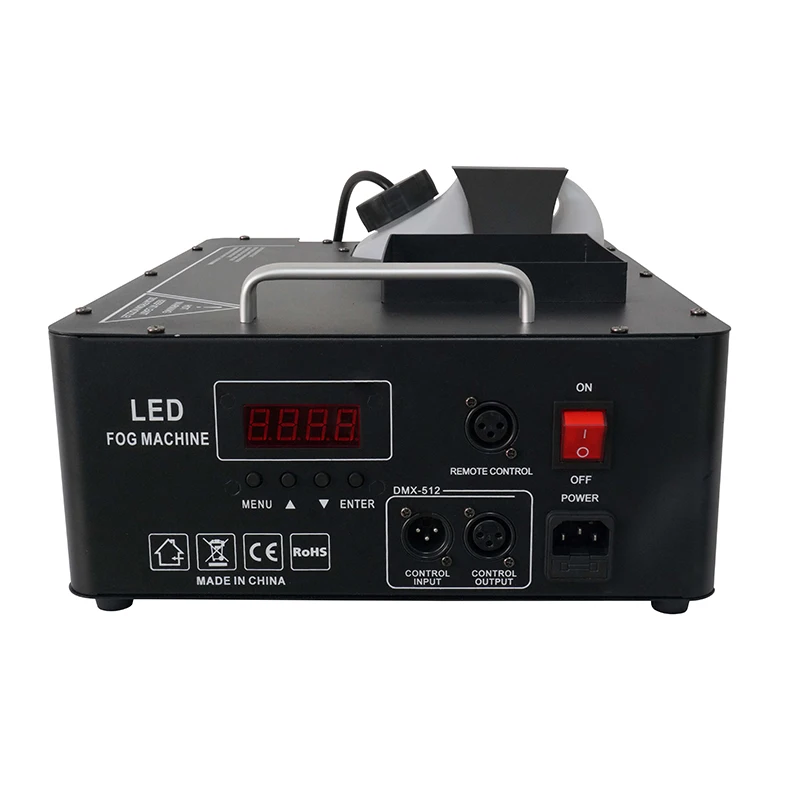 1500W Mist Rookmachine DMX RGB 24LED Podiumlichteffect Verticale Sproeier Externe mistmachine