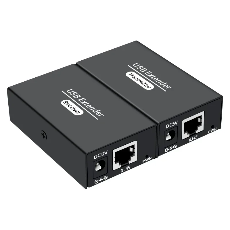 Imagem -05 - Extensor Usb 2.0 sobre Rj45 Ethernet Cabo Cat6 Portas Hub Transmissor e Receptor Apto para Teclado Mouse Impressora Disco u 120m