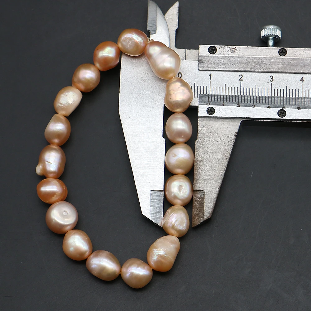 

Orange Irregular Natural Freshwater Pearl Bracelet Baroque Pearl Wrist Ornament Gift Handmade Creative Jewelry Accessory 9-10mm