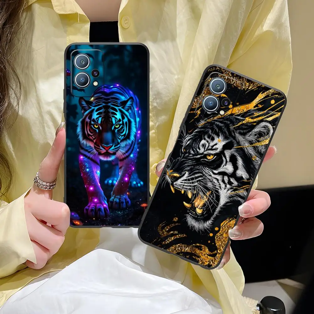 

Tiger Neon Mobile Cell Phone Case for Huawei P60 P50 P40 P30 P20 P10 P9 P8 Pro Lite Plus Colour Printing Cover Pretty Cover