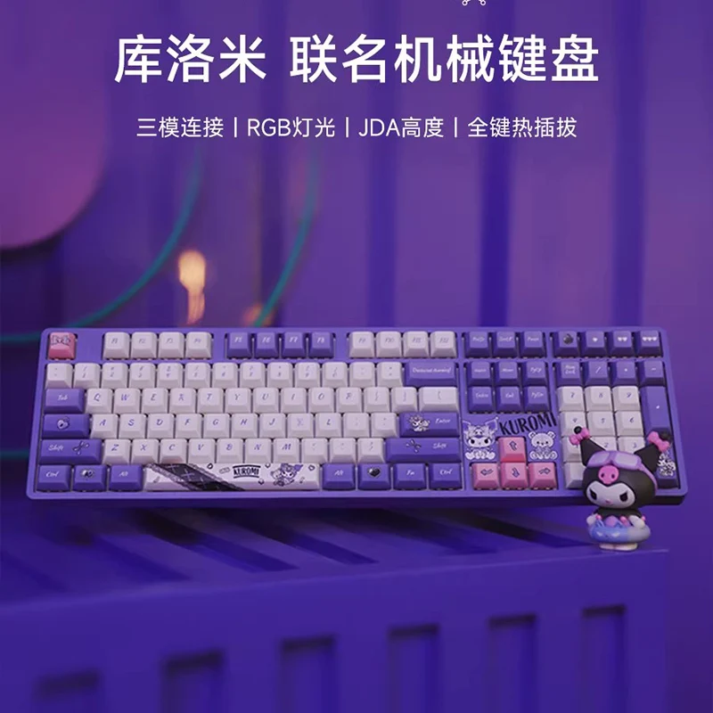 Imagem -03 - Akko Kulomi-teclado Mecânico sem Fio Bluetooth Tri-mode Rgb Hot Plug Personalizado Escritório Jogos Girl Cartoon Gift