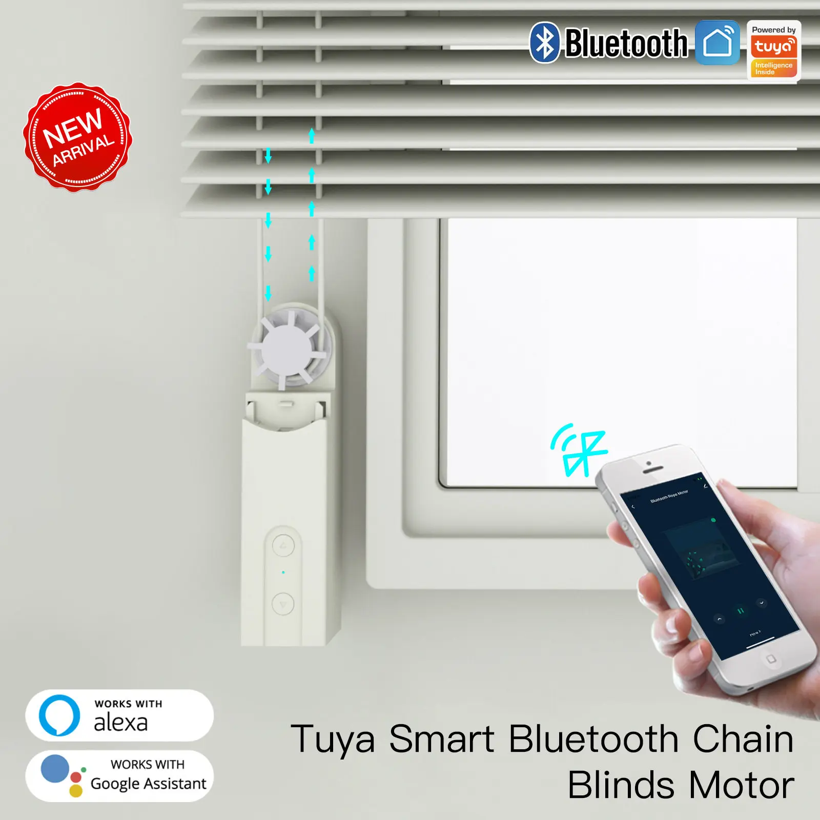 Tuya Smart Bluetooth ZigBee Curtain Pull Bead Roller Shutter Motor Alexa