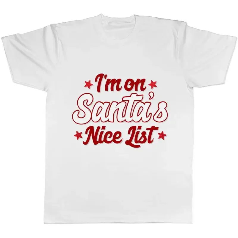 I'm on Santa's Nice List Cute Christmas Mens T-Shirt