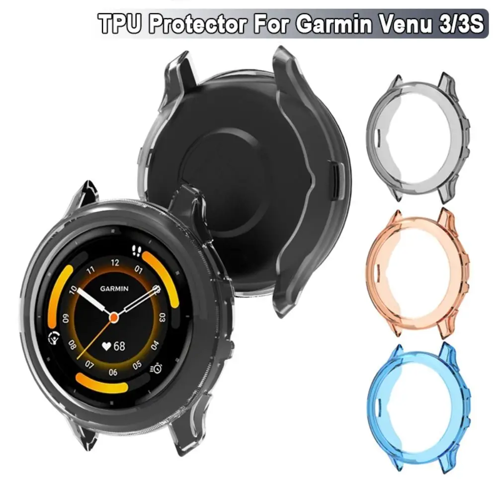 Transparent Protective Cover New Bumper Frame Screen Protector Shell TPU TPU Case for Garmin Venu 3/3S
