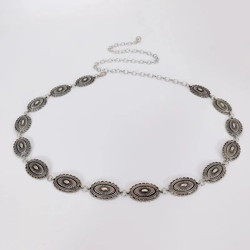 Ethnic style waist chain accessories Bohemian versatile belt women\'s dress high-end dress with waistband metal retro