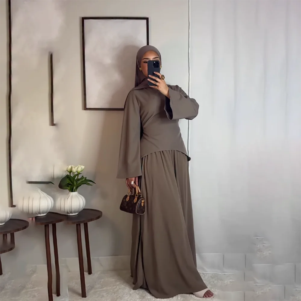 فستان سهرة إسلامي أنيق مخصص برقبة عالية وأكمام طويلة ثوب مسائي خط طول الأرض فساتين الحفلات الرسمية 2025