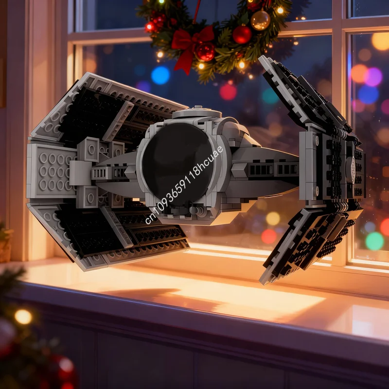 

597pcs MOC Vader S TIE Model Advanced Star Battle Building Blocks DIY Construction Toy Creative Idea Festival Gifts Education