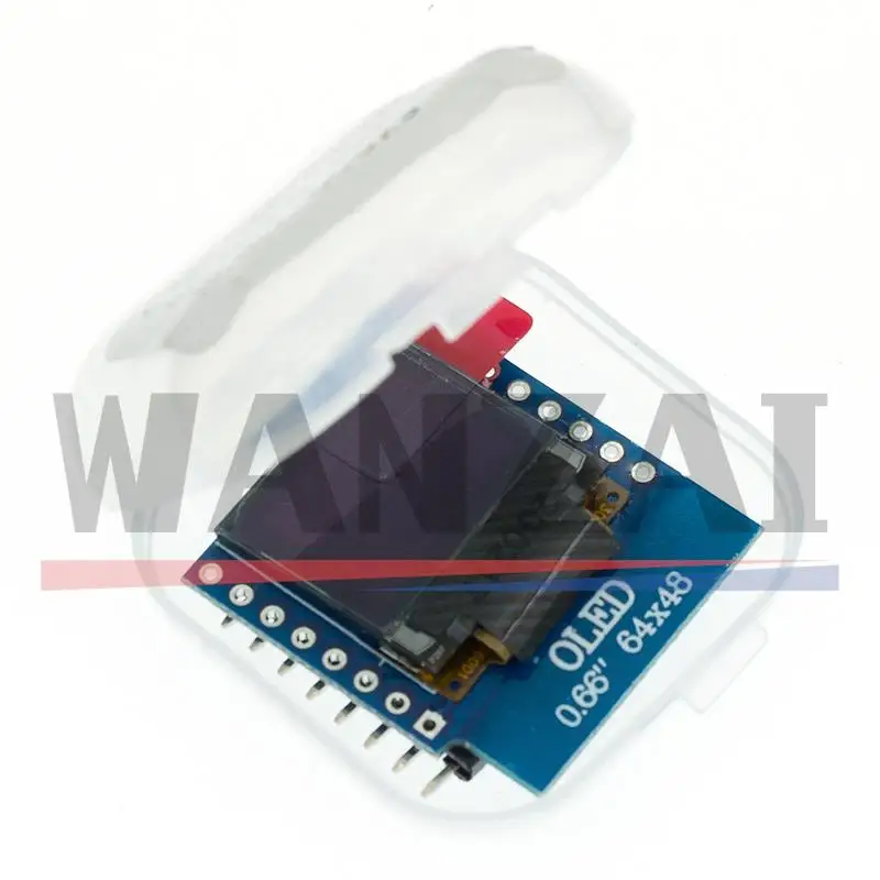 شاشة عرض LCD LED OLED مقاس 0.66 بوصة متوافقة مع WEMOS D1 MINI ESP32 64X48 شاشة 0.66 بوصة وحدة oled مقاس 0.66 بوصة IIC I2C