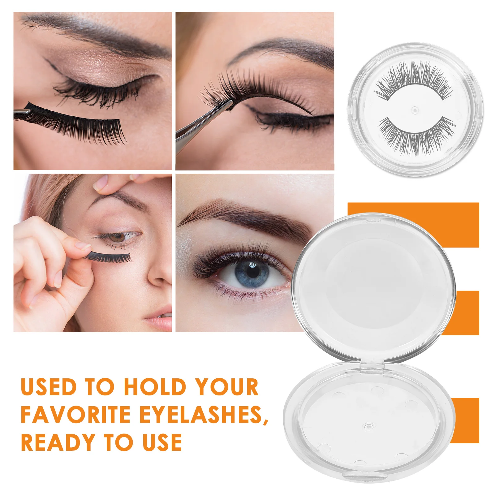 

5 Pcs Eyelash Packaging Box Holder Case False Organizer Storage Container Boxes Make up