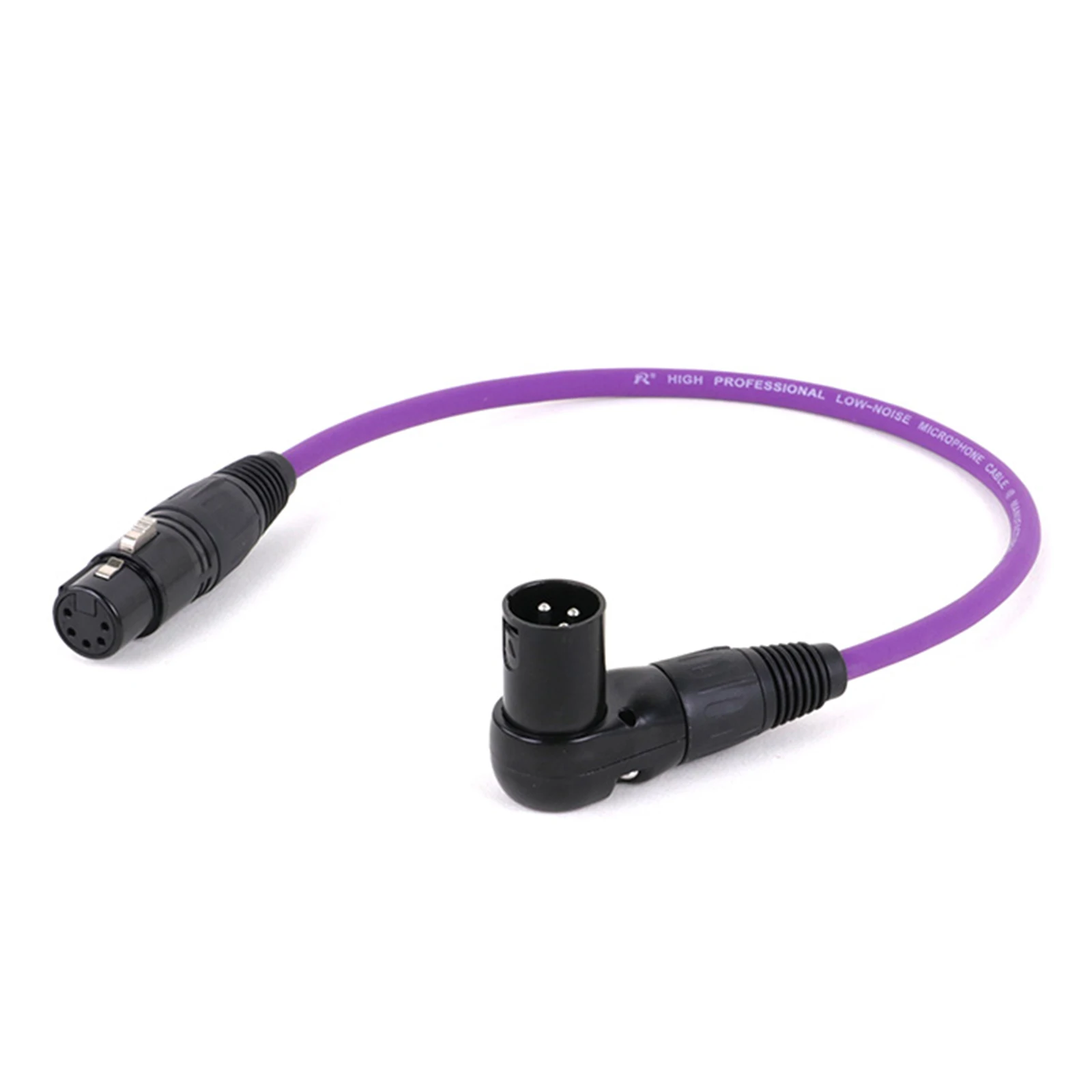 5Pin to 3Pin XLR Cable Adapter, 3PIN 90-Degree Male to 5PIN Straight Female Balanced Colorful Cord,Right Angle XLR Cable