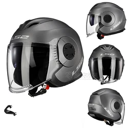 2023 LS2  OF570 Verso New Decals Electric Scooter Bike Bicycle 3/4 Open Face Helmets Motorcycle Men Women Half Helmets with Peak