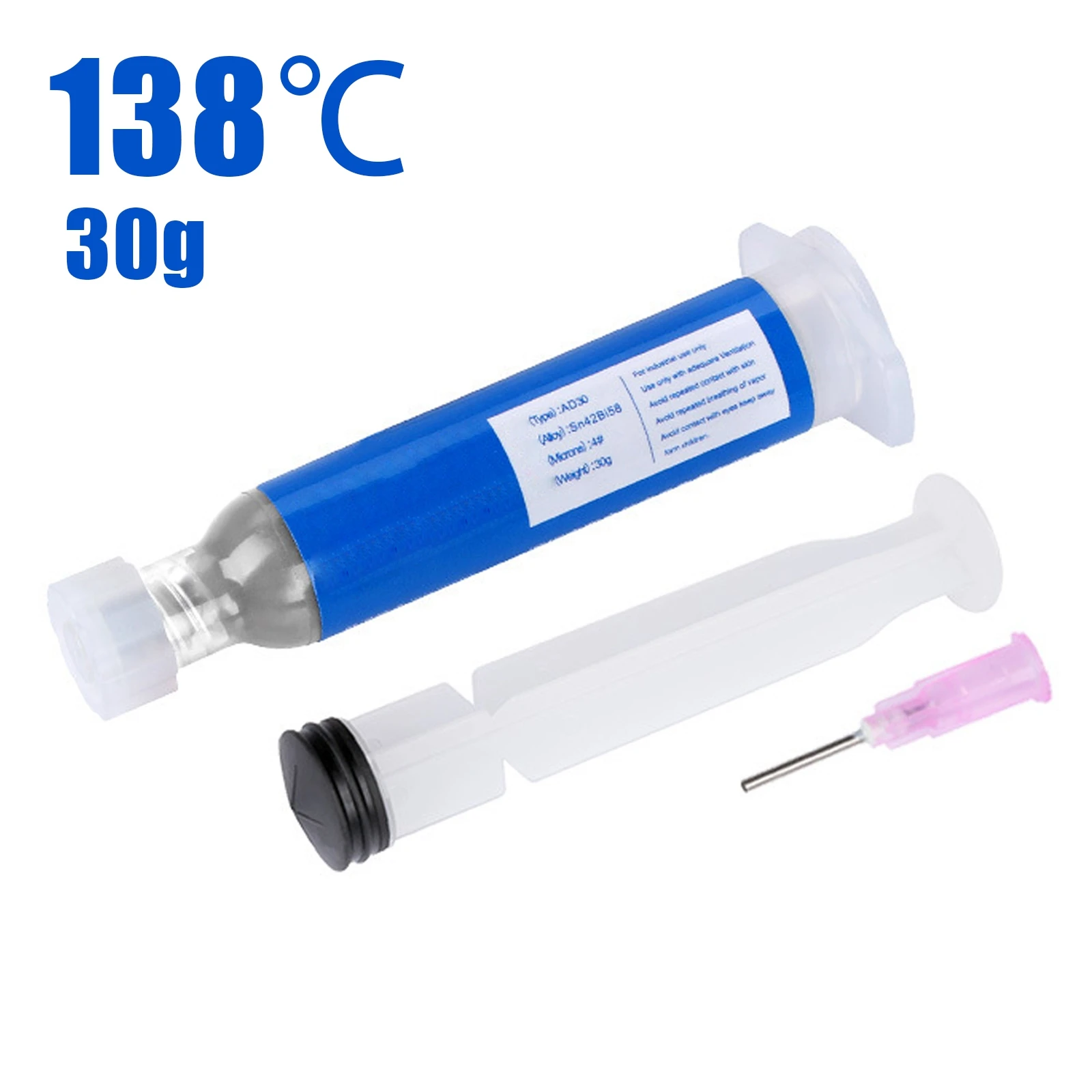 ฟลักซ์บัดกรีไม่มีตะกั่วและอุณหภูมิต่ำ138องศาสำหรับการเชื่อมและอุปกรณ์การเชื่อม30ก.