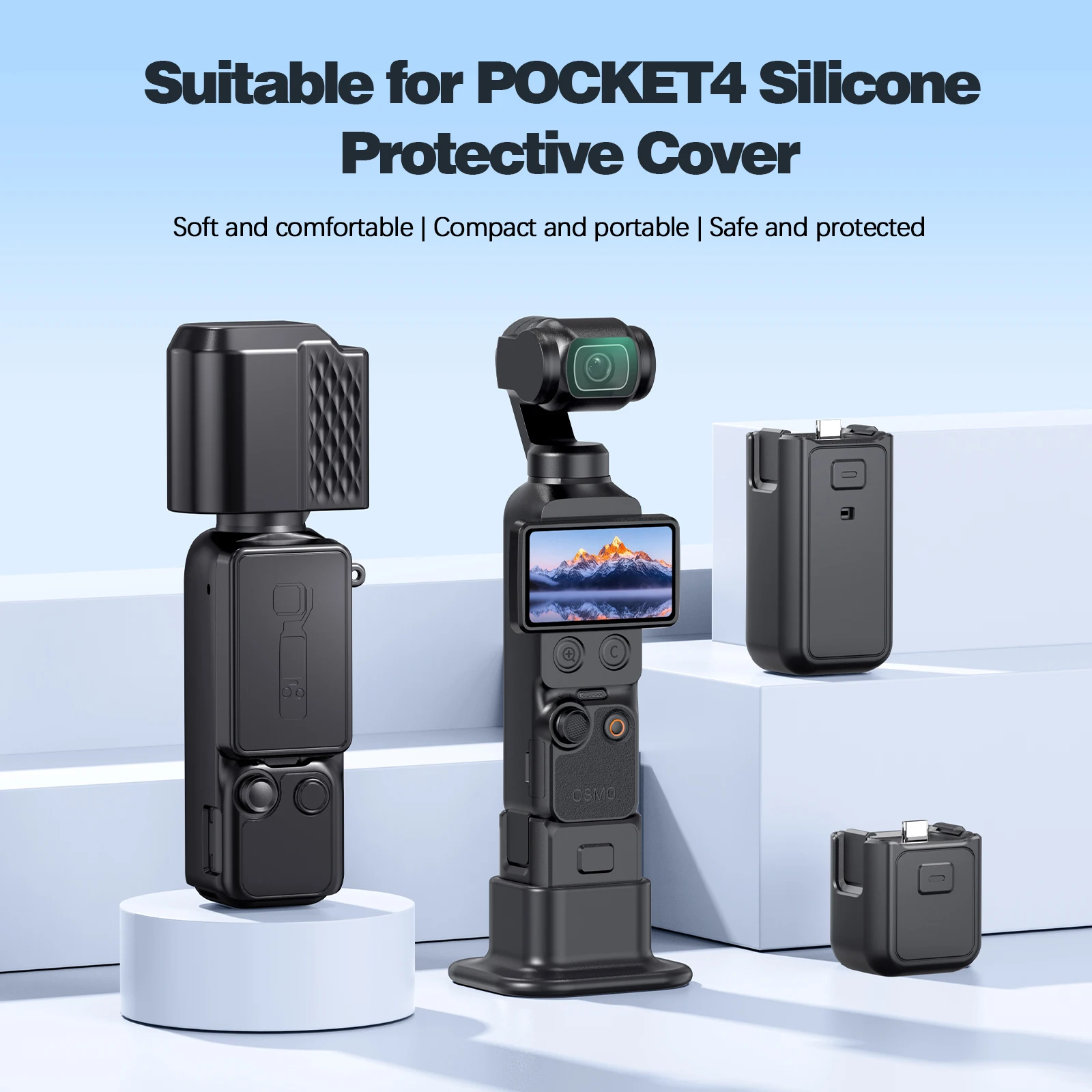 Colorful Soft Silicone Protective Case for DJI Osmo Pocket 4 Anti-Scratch Full Cover Camera Accessories